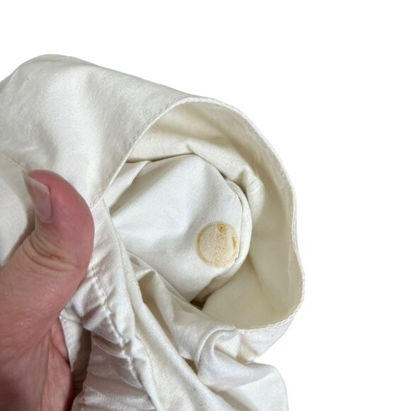 BA&SH Stone High-Rise Paperbag Pants Women’s Small Ecru Cropped Cotton - Picture 8 of 13